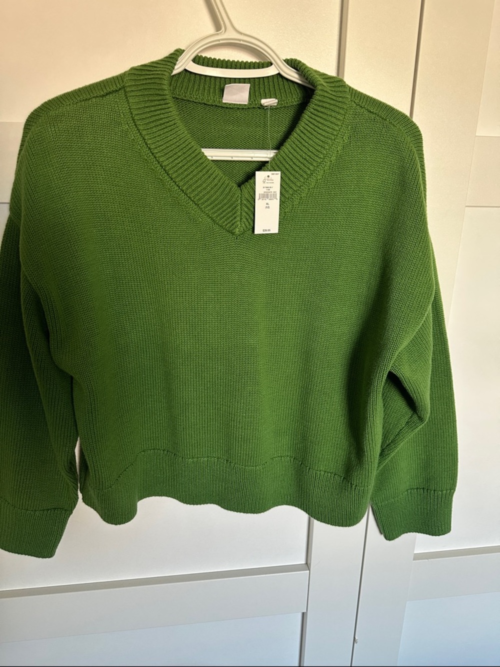 GAP Boys V-Neck Sweater in Kelly Green